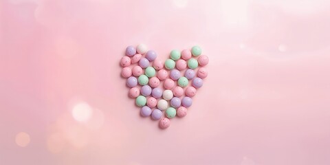 Obraz premium Mentos candies placed on a pastel background, serving as a colorful layout for branding or advertising purposes
