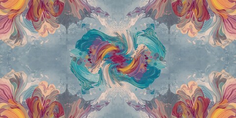 Vibrant kaleidoscope and neon abstract designs created with colorful watercolor effects and alcohol inks, suitable for background use