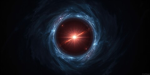 Obraz premium Illuminated spherical energy core in space, gamma ray burst serving as a visual background for digital interfaces