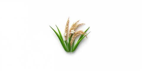Fototapeta premium Icon representing rice grains used in food packaging, food safety and quality control, World Food Day