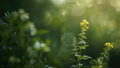 Fototapeta premium Herbal remedies with Chamaesyce hypericifolia for respiratory support, emphasizing traditional medicine applications