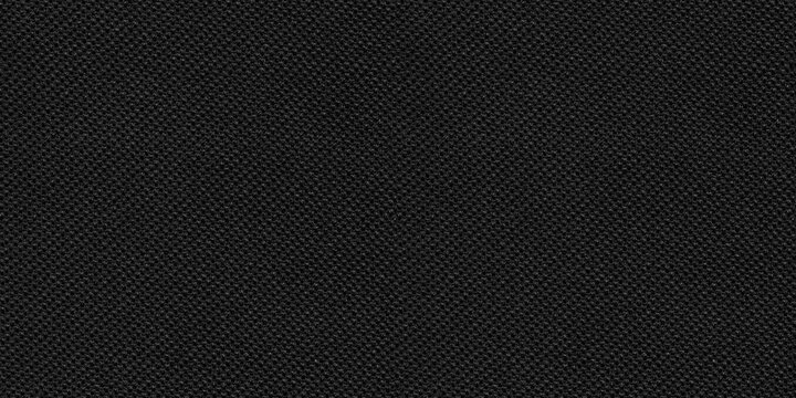 Black canvas fabric seamless background texture. Dark textile cloth used for shoes, clothing, bags and furniture material.