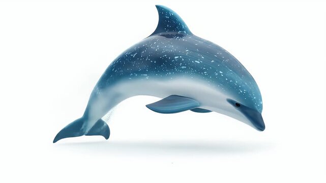 Beautiful Dolphin Swimming Gracefully in the Ocean.
