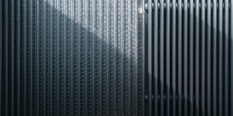 Fototapeta premium Grey grungy metal mesh with radiator behind used as background for text layout