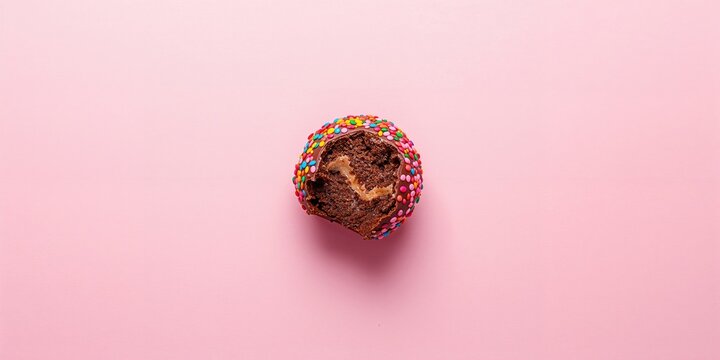 Brazilian brigadeiro dessert with a glossy chocolate coating, suitable for festive celebrations