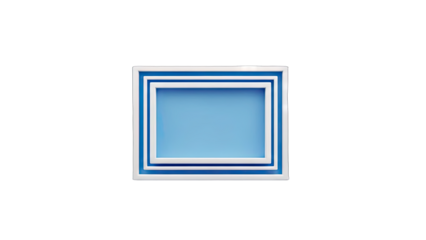 Concentric Rectangular Frames With White Borders And Blue Interior Against A Black Transparent Background Minimalist Abstract Design