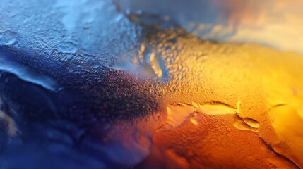 Textured surface with condensation and dramatic lighting.