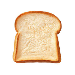 A single slice of white bread, lightly toasted with a soft interior