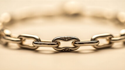 Obraz premium Close Up Chain Link in Soft Focus for Texture.