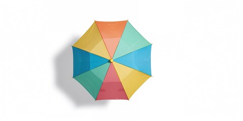 Obraz premium Top-down view of vibrant umbrellas arranged for artistic or decorative use