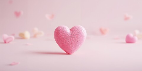 Decorative pink candy heart with editable text, ideal for expressing love or affection
