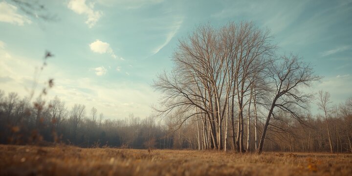 A peaceful alder tree grove with abundant greenery, suitable as a nature scene backdrop, Earth Day