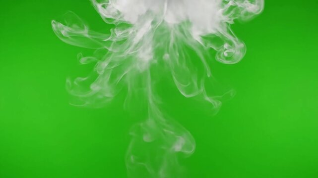 Fiery Embers Rising with controlled smoke accent above central effect ad_ready green screen smoke plume style featuring smoke,