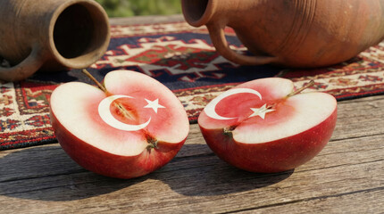 Turkish flag and Turkish flag motifs, drawings, vectors.