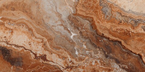 Brown orange marble surface used as a decorative wall texture for interior styling