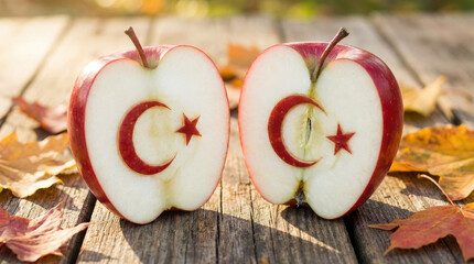 Turkish flag and Turkish flag motifs, drawings, vectors.