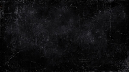 Dark and mysterious black background featuring distressed texture and white scratches Vector, illustration