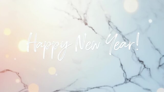Marble background with a happy new year message