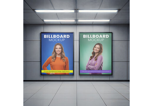 Subway Billboard Mockup 197