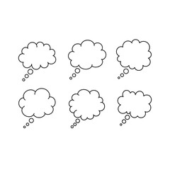Obraz premium Collection of cartoon speech bubbles