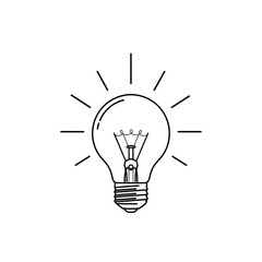 Simple line drawing of a light bulb