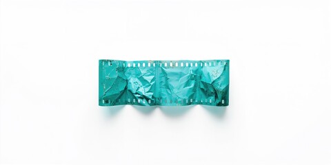 Cyan filmstrip with crumpled noise texture serving as a UI backdrop for media editing, World Radio Day