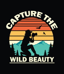 Naklejka premium Stylized Photographer Illustration | Creative Vector Art EPS