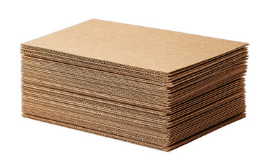 Stack of corrugated cardboard sheets, showing texture and layers
