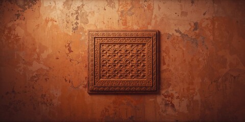 Detailed view of terra cotta ornamentation with repetitive geometric motifs, useful for architectural restoration