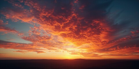 Fototapeta premium Vivid nighttime landscape featuring illuminated clouds creating a dynamic background for visual design