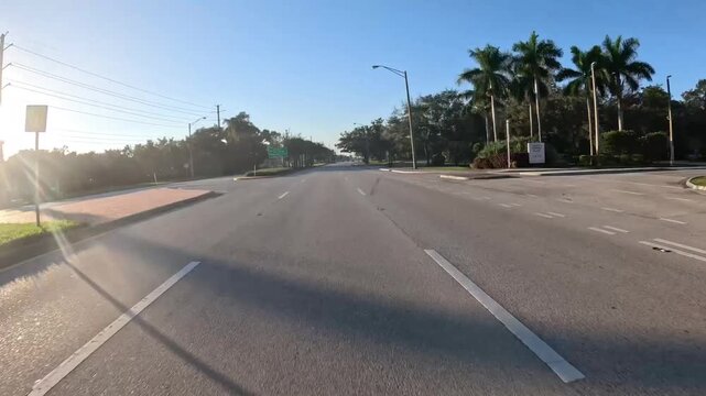 Driving in Florida on Highway