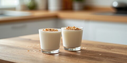 Healthy breakfast with oatmeal and fruit, fiber-rich options for balanced nutrition