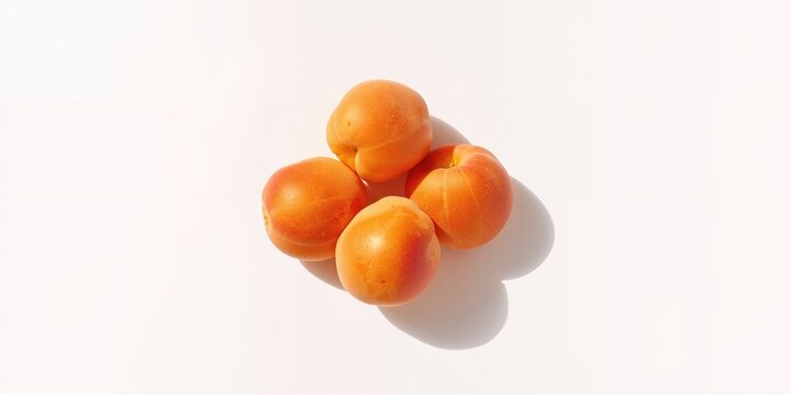 Fresh apricots on white background highlighting organic fruit quality, nutrition education month - Powered by Adobe