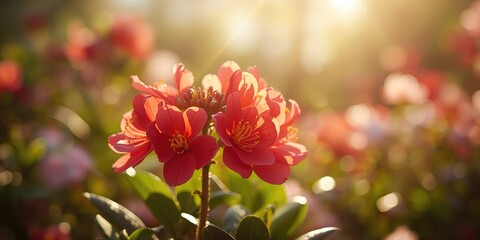 Colorful spring blossoms arranged for visual appeal, highlighting seasonal floral display