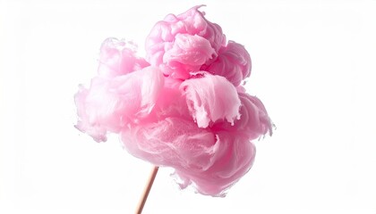 Fluffy pink spun sugar treat on a wooden stick (4)