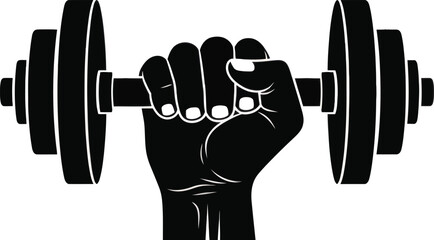 Dumbbell Strength Power Fitness Illustration