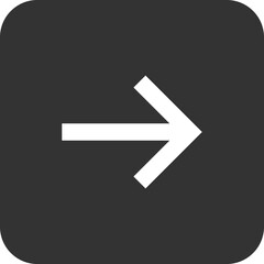 Solid right arrow icon in black square