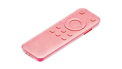 Pink Remote Control Isolated on White Background