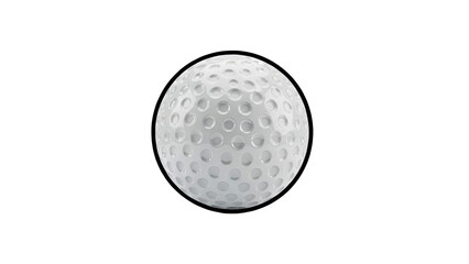 Detailed 3D Rendering of a White Golf Ball with Dimples Isolated on a Transparent Background Studio Lighting with Realistic Texture and Reflectivity