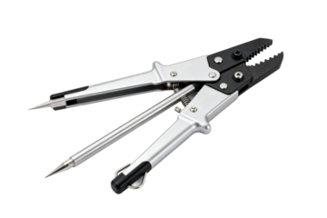Precision locking pliers with serrated jaws for secure gripping