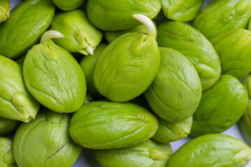 Green macro stink beans, a local food in southern Thailand,Green macro stink beans, a local food in southern Thailand 