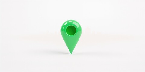 Set of 3D realistic GPS markers for geographic tagging in digital maps, focusing on navigation and location accuracy