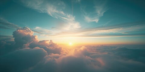 Sky backdrop suitable for UI design and editorial headers, enhancing content organization and focus