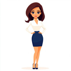 Fototapeta premium Business Woman Isolated Full Body
