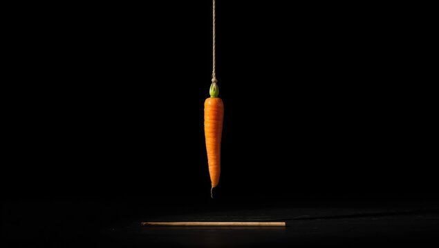 Carrot and stick imagery in background, illustrating contrasting elements for editorial header, World Mental Health Day