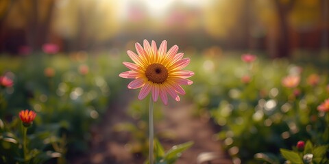 Close-up of African Daisy petals in a garden setting, suitable for floral background design