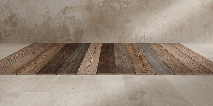 Laminate flooring with wood grain pattern used as an interior design element for modern homes, surface durability focus, Earth Day