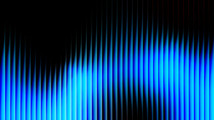 Vertical Blue Strip Line Abstract Background with Bright Gradient Light Waves on Black