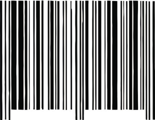 Black and White Barcode Scanning Label Vector