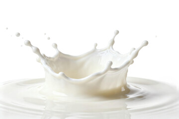 Fresh milk splashing creating a beautiful crown shape